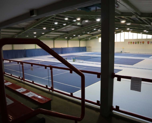 Tennishalle Gut Buschhof mit Teppichboden, Ansicht 2